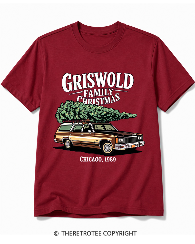 TheRetroTee Griswold Family Christmas 1980s Cotton T-Shirt