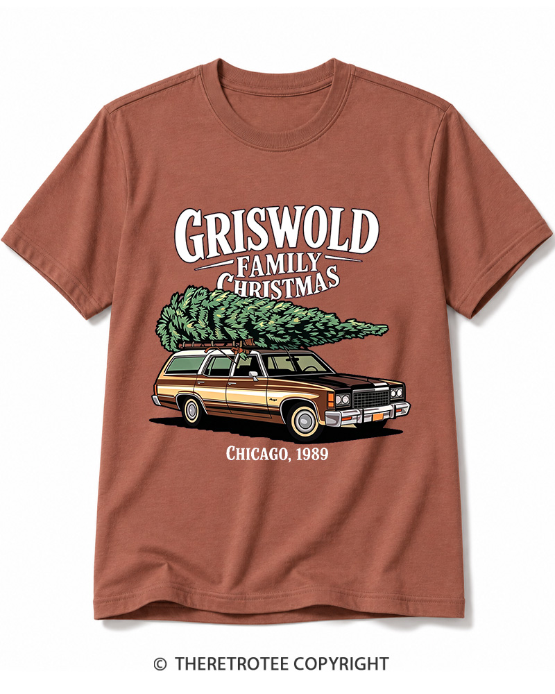 TheRetroTee Griswold Family Christmas 1980s Cotton T-Shirt