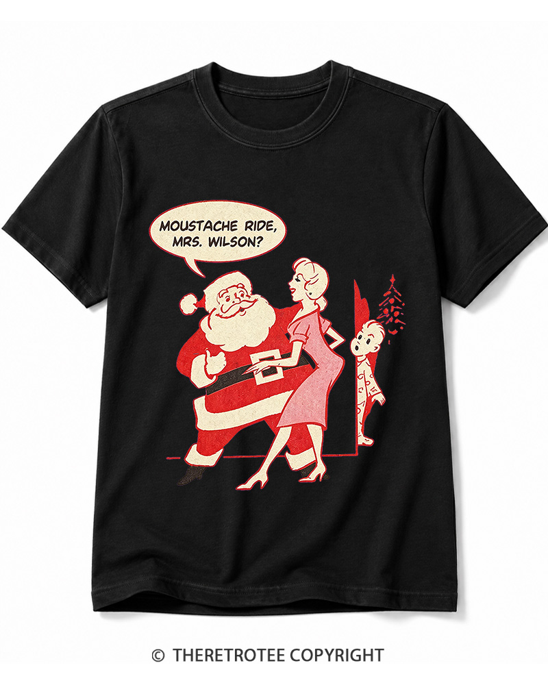TheRetroTee Moustache Ride, Mrs. Wilson 1950s Cotton T-Shirt