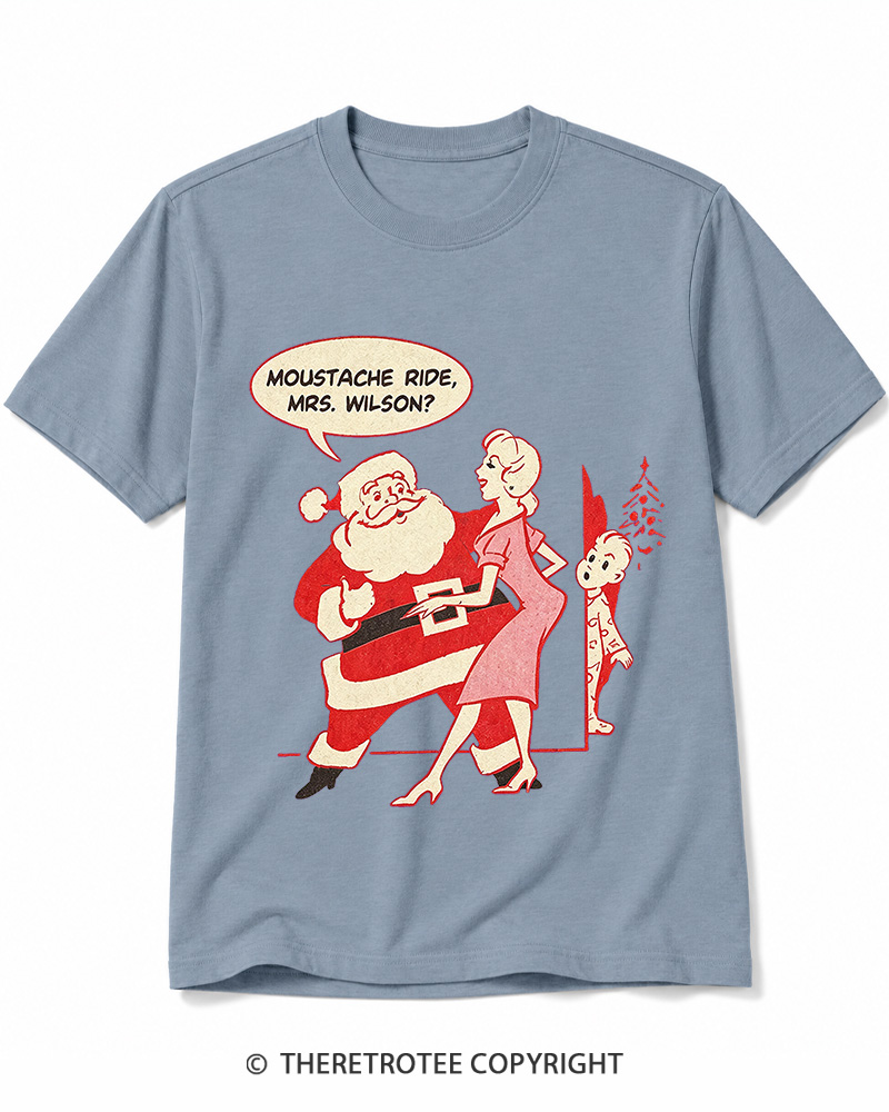 TheRetroTee Moustache Ride, Mrs. Wilson 1950s Cotton T-Shirt
