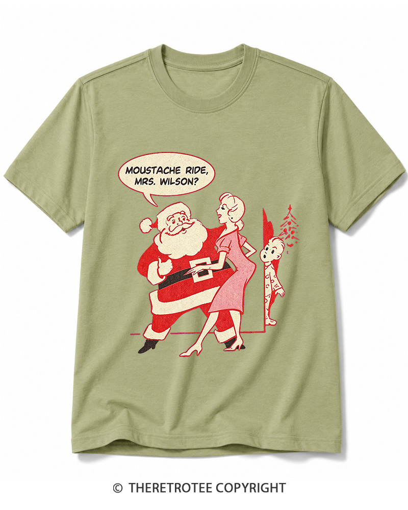 TheRetroTee Moustache Ride, Mrs. Wilson 1950s Cotton T-Shirt