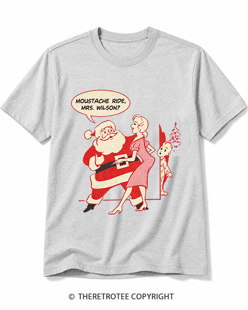 TheRetroTee Moustache Ride, Mrs. Wilson 1950s Cotton T-Shirt