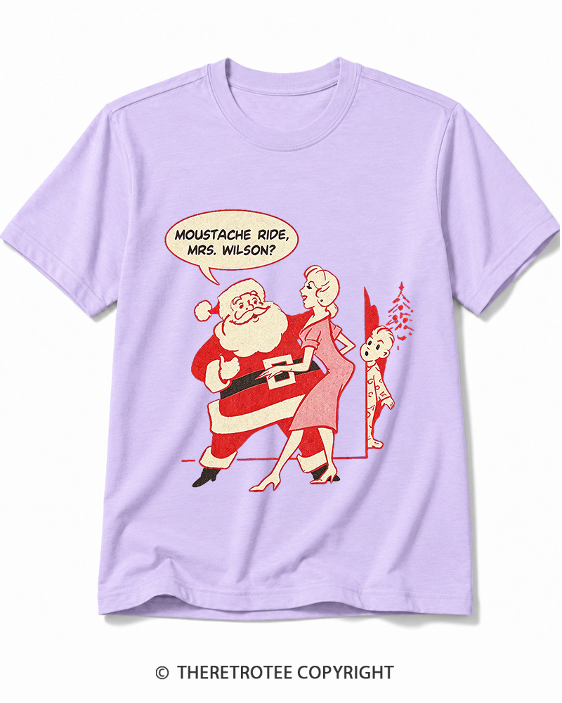 TheRetroTee Moustache Ride, Mrs. Wilson 1950s Cotton T-Shirt