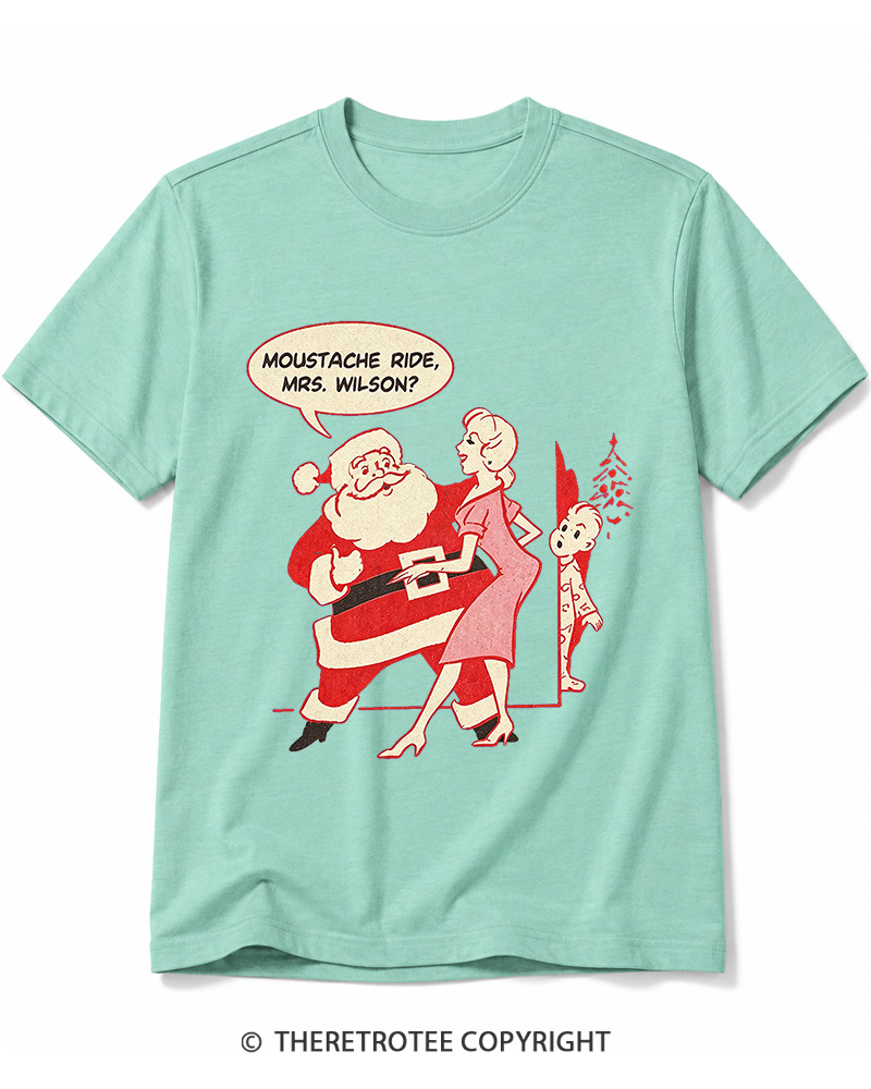 TheRetroTee Moustache Ride, Mrs. Wilson 1950s Cotton T-Shirt