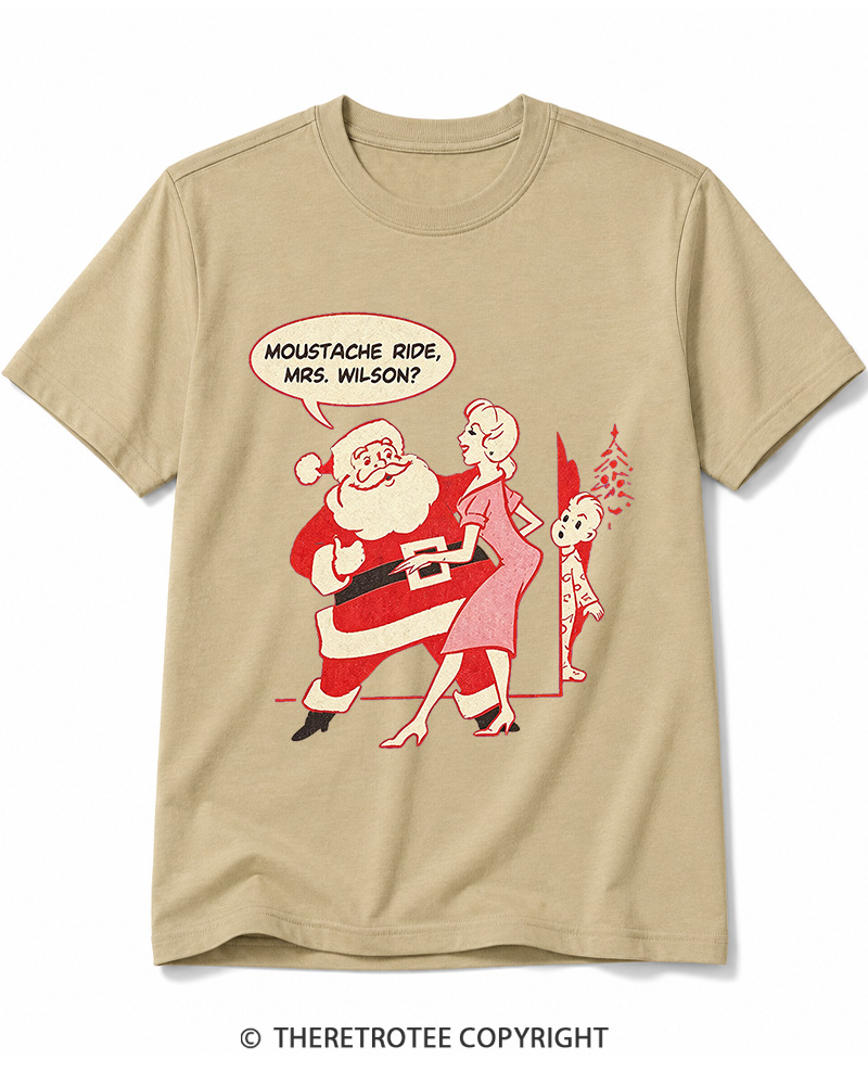 TheRetroTee Moustache Ride, Mrs. Wilson 1950s Cotton T-Shirt