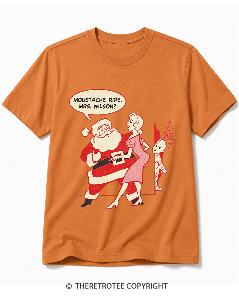 TheRetroTee Moustache Ride, Mrs. Wilson 1950s Cotton T-Shirt