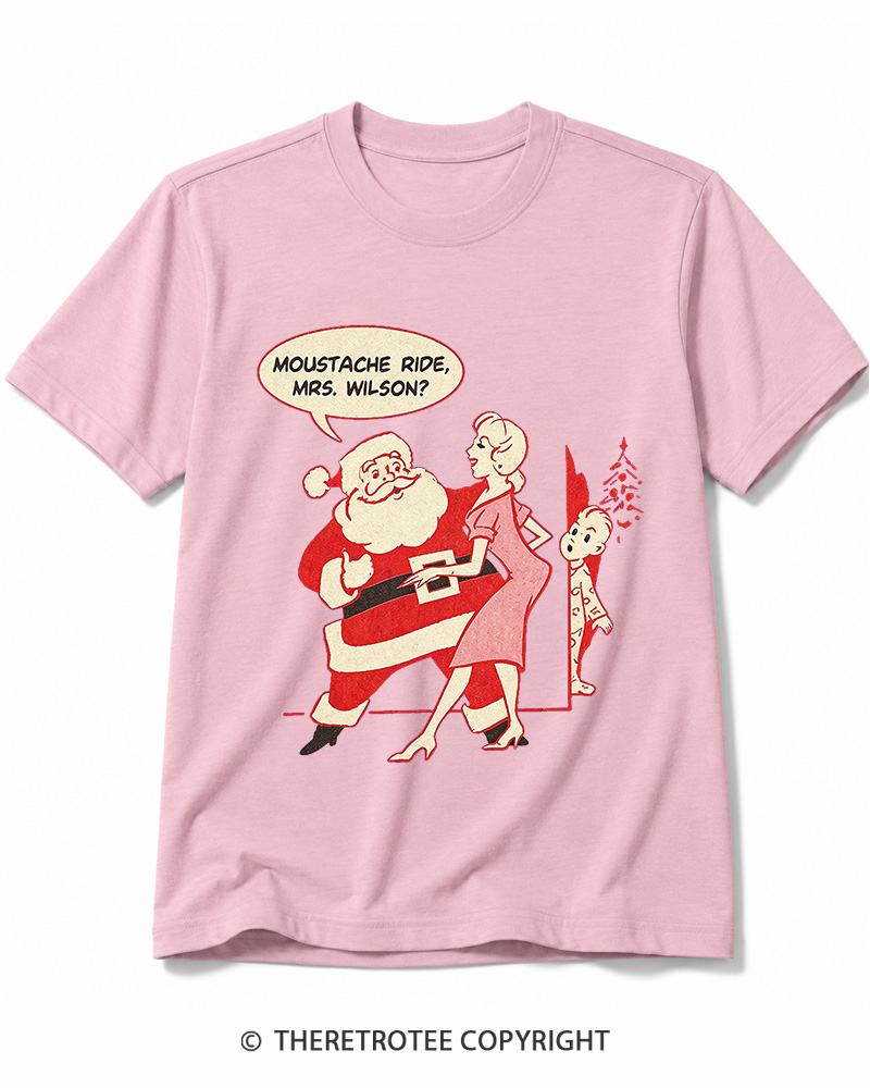 TheRetroTee Moustache Ride, Mrs. Wilson 1950s Cotton T-Shirt