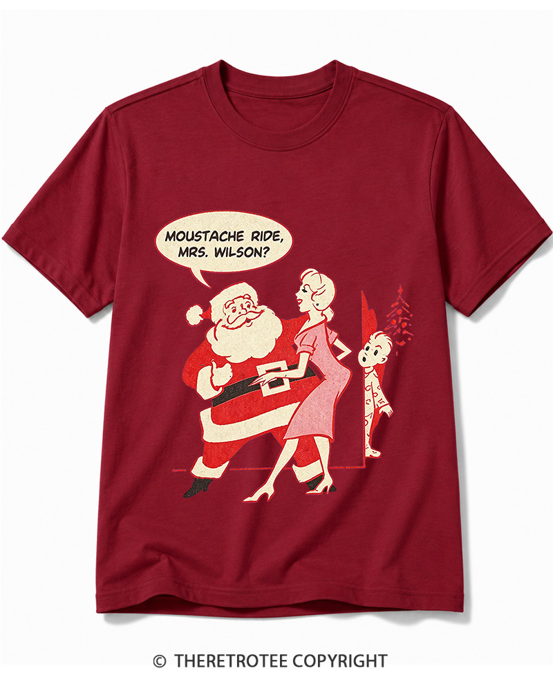 TheRetroTee Moustache Ride, Mrs. Wilson 1950s Cotton T-Shirt
