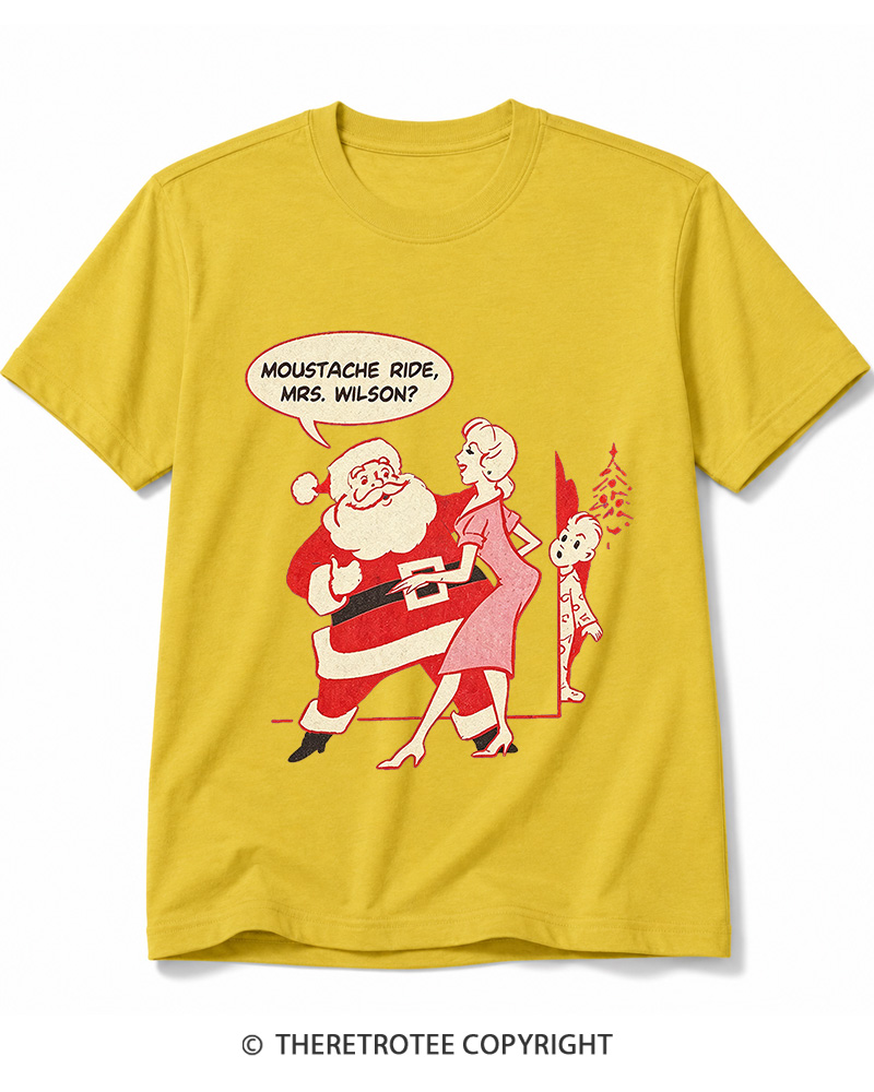 TheRetroTee Moustache Ride, Mrs. Wilson 1950s Cotton T-Shirt