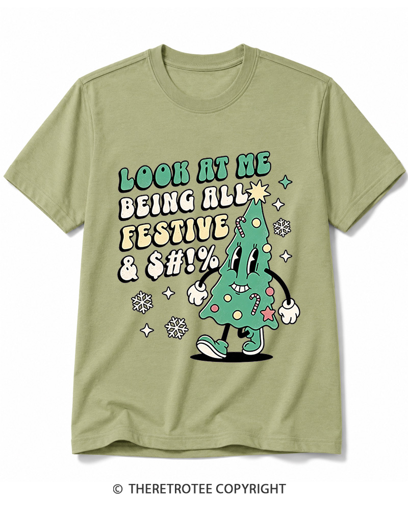 TheRetroTee Look At Me Being All Festive 1970s Cotton T-Shirt
