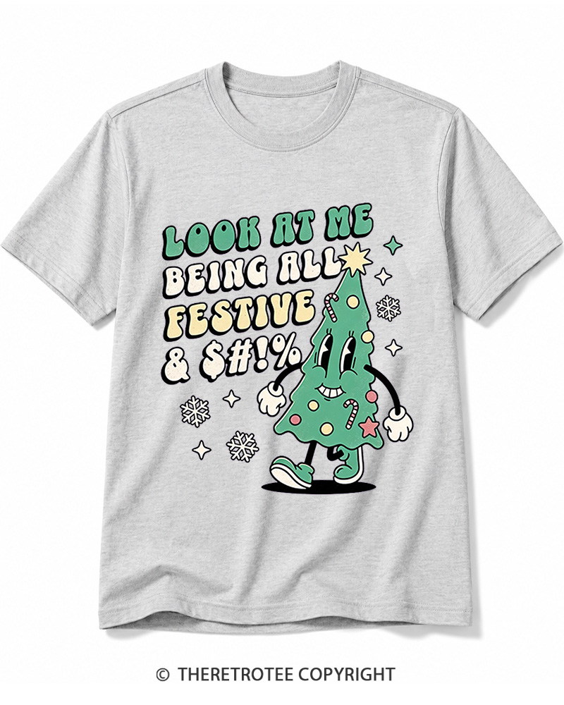 TheRetroTee Look At Me Being All Festive 1970s Cotton T-Shirt