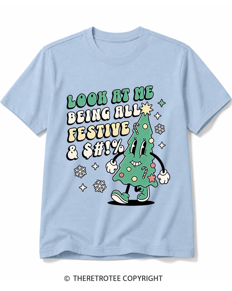 TheRetroTee Look At Me Being All Festive 1970s Cotton T-Shirt