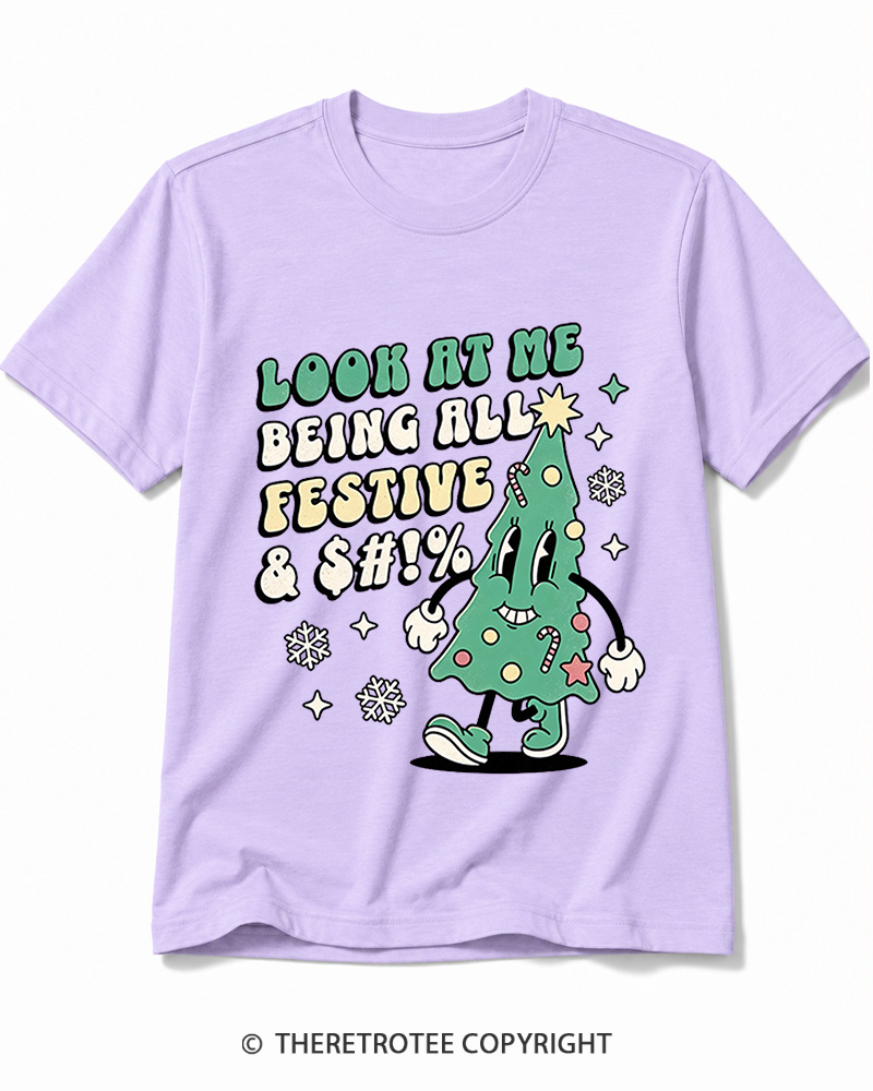 TheRetroTee Look At Me Being All Festive 1970s Cotton T-Shirt