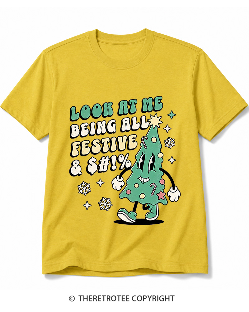 TheRetroTee Look At Me Being All Festive 1970s Cotton T-Shirt