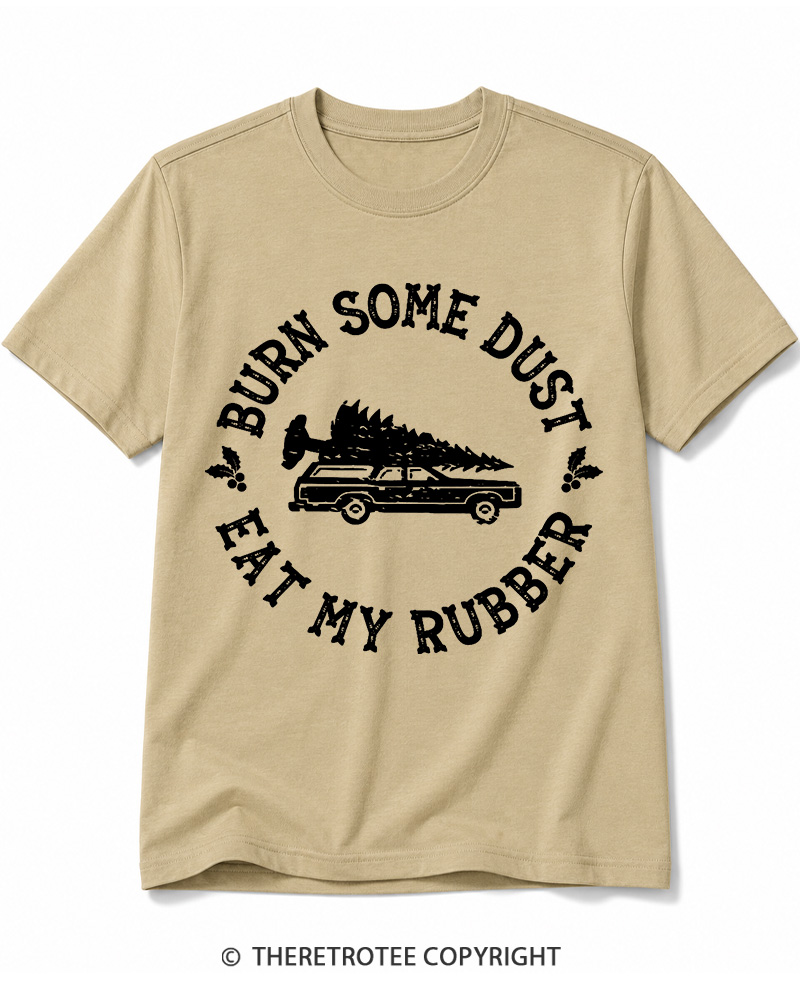 TheRetroTee Burn Some Dust 1980s Cotton T-Shirt