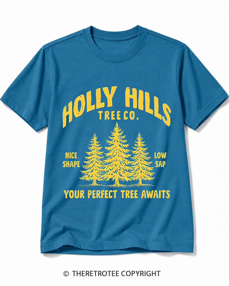 TheRetroTee Holly Hills Tree Co 1970s Cotton T-Shirt