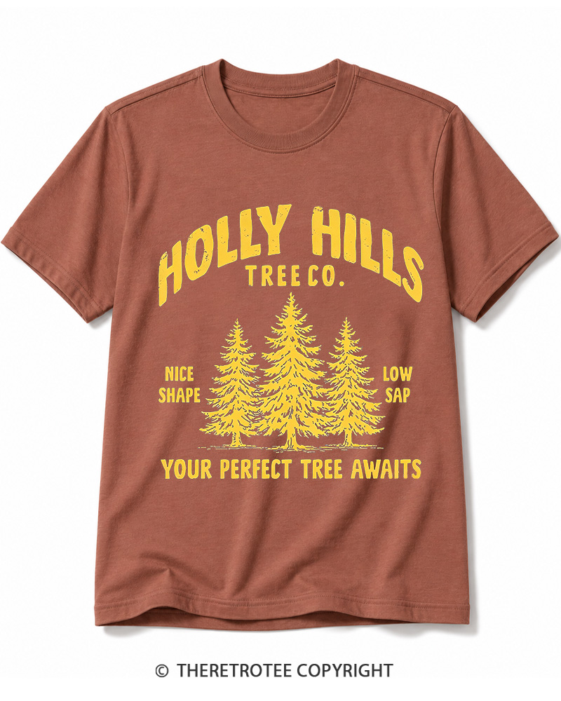 TheRetroTee Holly Hills Tree Co 1970s Cotton T-Shirt
