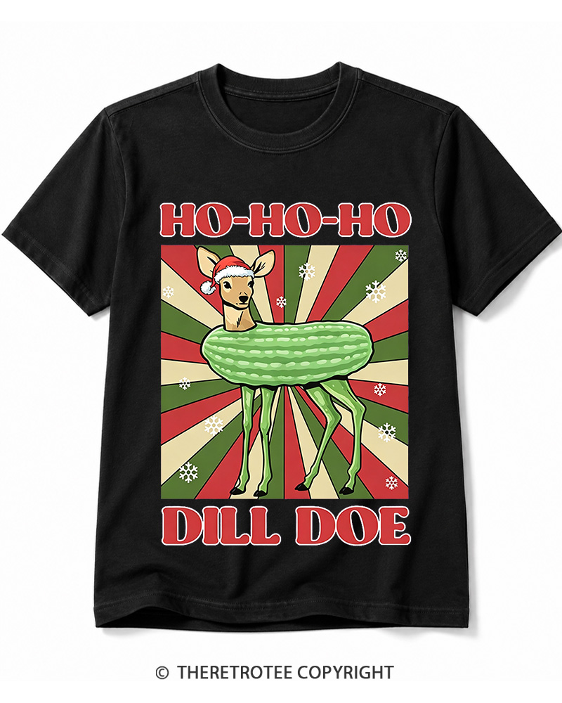 TheRetroTee Ho-Ho-Ho Dill Doe 1970s Cotton T-Shirt