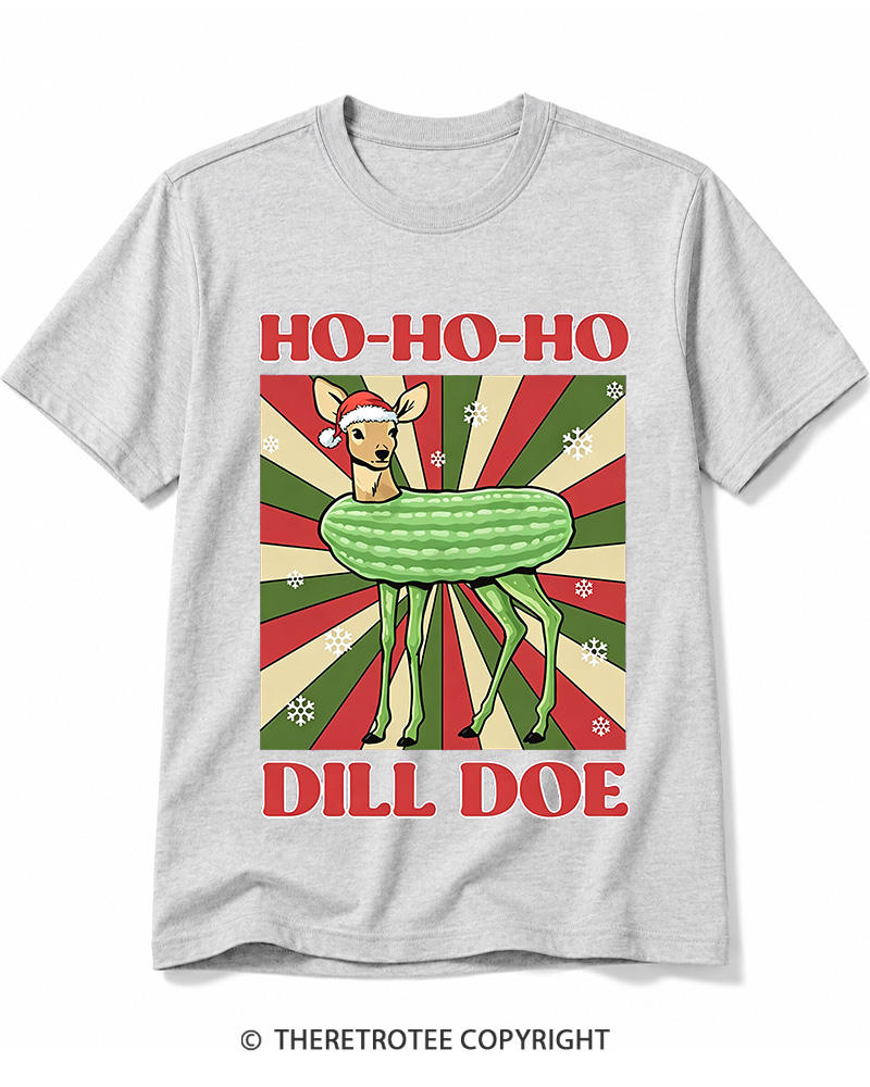 TheRetroTee Ho-Ho-Ho Dill Doe 1970s Cotton T-Shirt