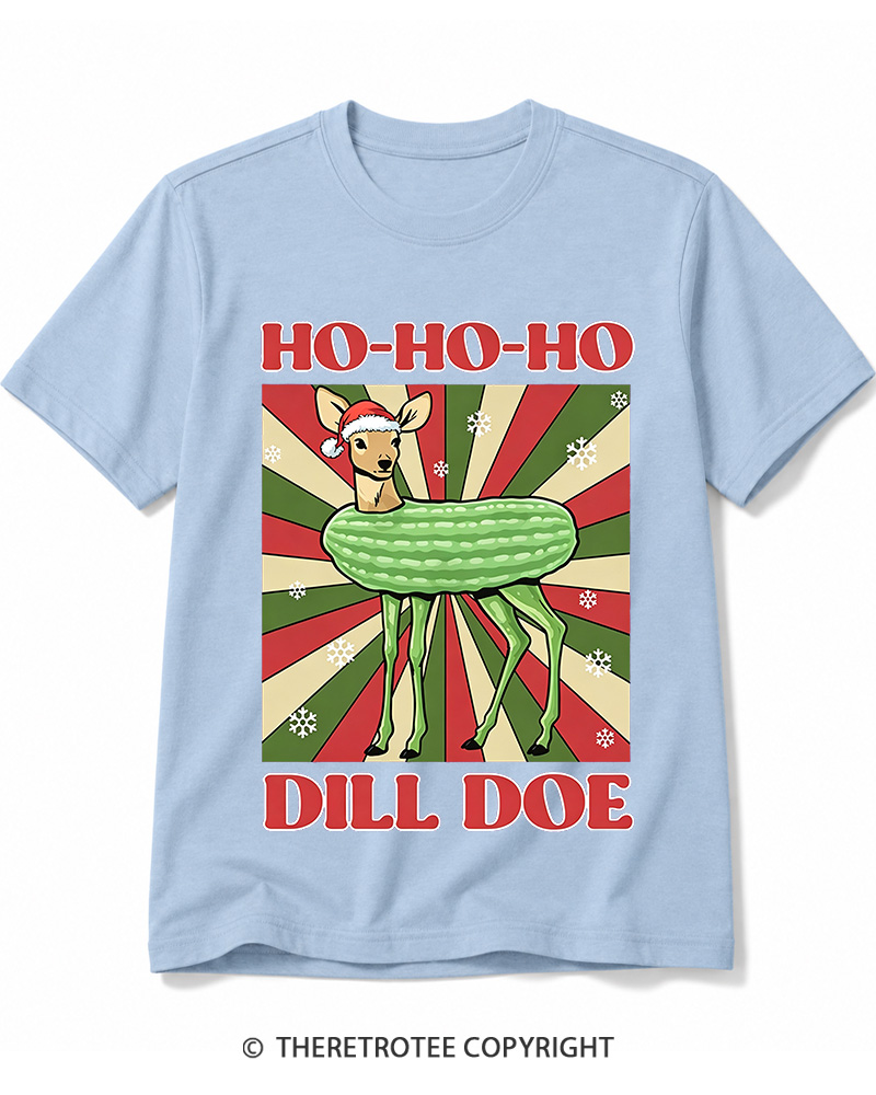 TheRetroTee Ho-Ho-Ho Dill Doe 1970s Cotton T-Shirt
