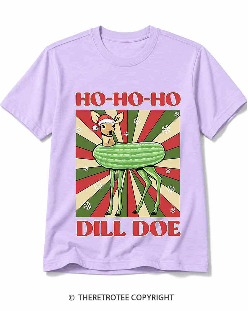 TheRetroTee Ho-Ho-Ho Dill Doe 1970s Cotton T-Shirt