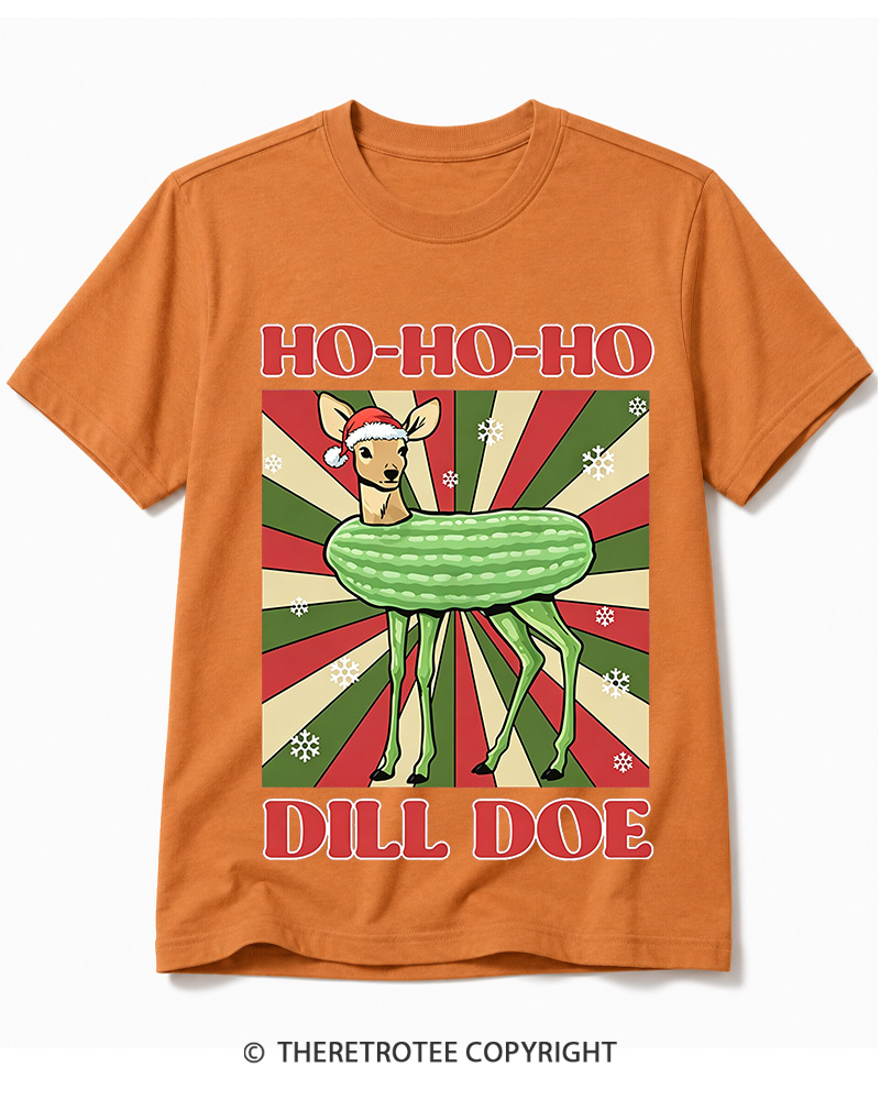 TheRetroTee Ho-Ho-Ho Dill Doe 1970s Cotton T-Shirt