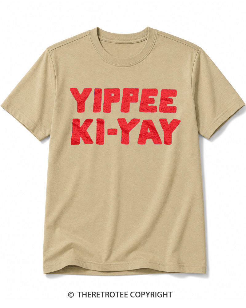 TheRetroTee Yippee Ki-Yay 1980s Cotton T-Shirt