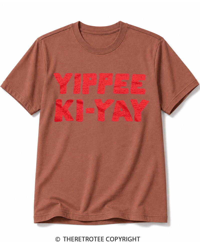 TheRetroTee Yippee Ki-Yay 1980s Cotton T-Shirt