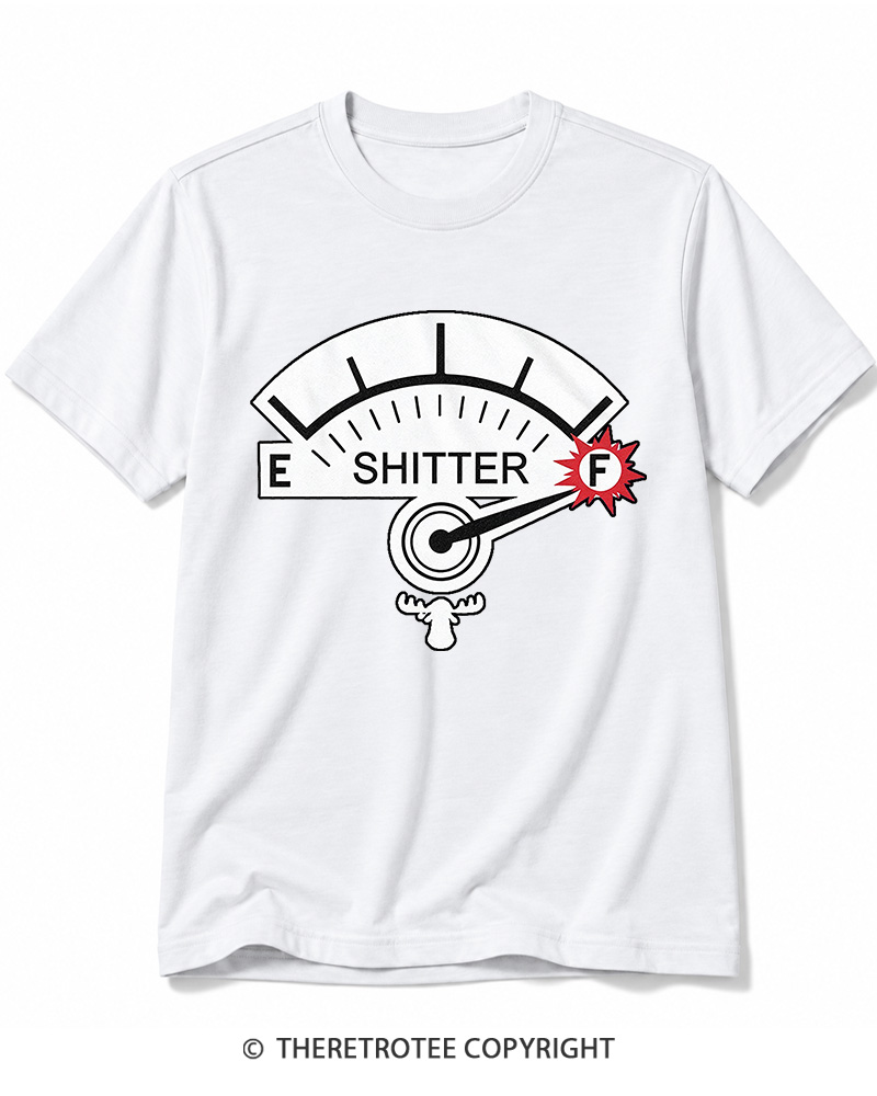 TheRetroTee Shitter 1980s Cotton T-Shirt