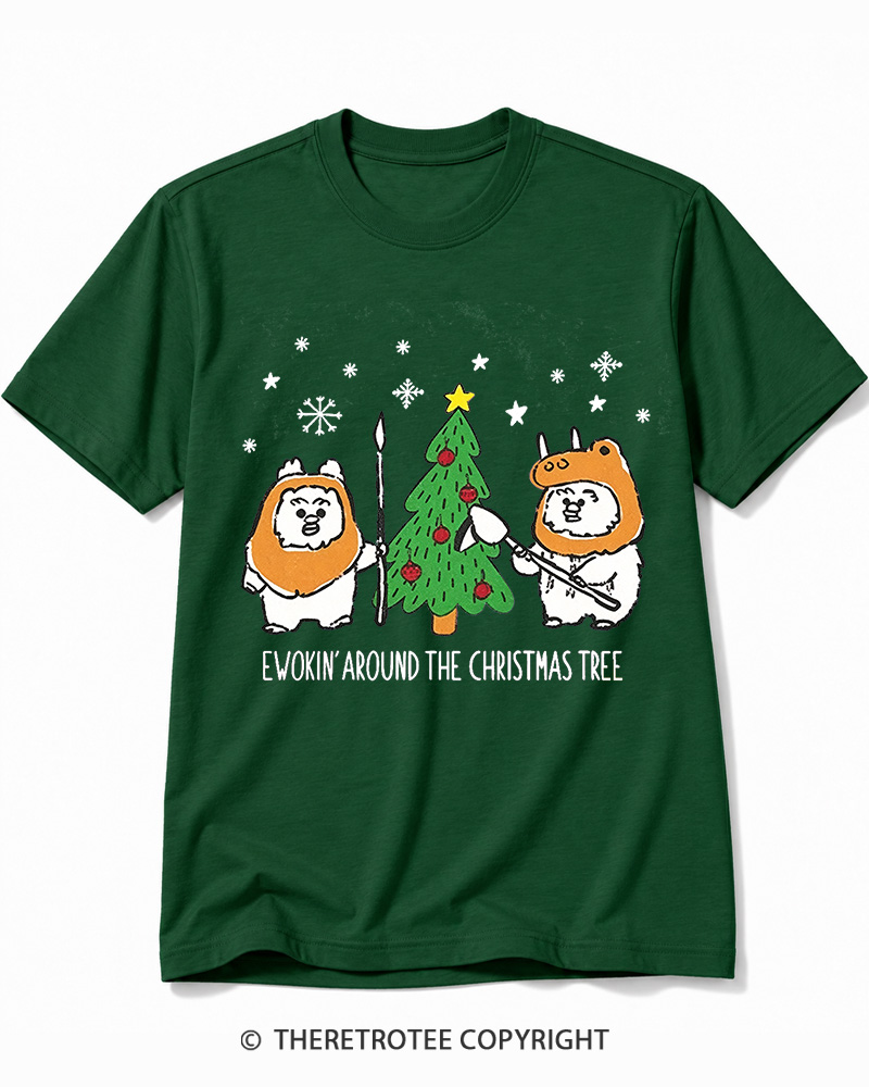 TheRetroTee Ewokin’ Around The Christmas Tree 1980s Cotton T-Shirt