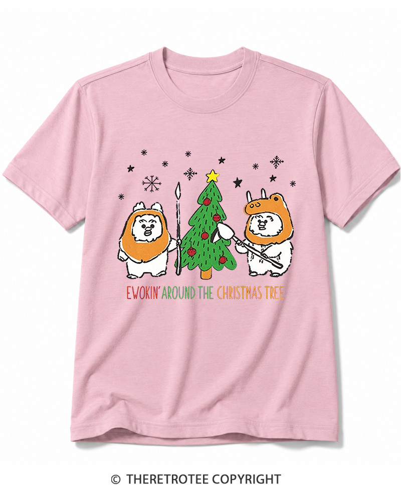 TheRetroTee Ewokin’ Around The Christmas Tree 1980s Cotton T-Shirt