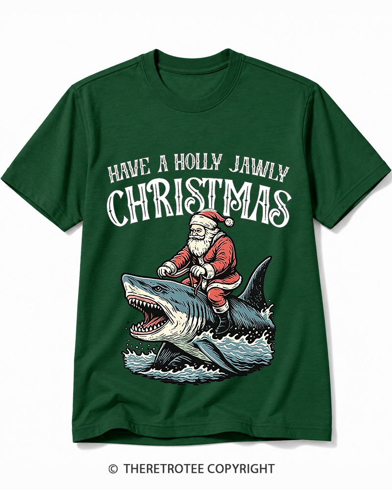 TheRetroTee Have A Holly Jawly Christmas 1960s Cotton T-Shirt