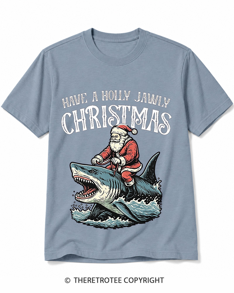 TheRetroTee Have A Holly Jawly Christmas 1960s Cotton T-Shirt