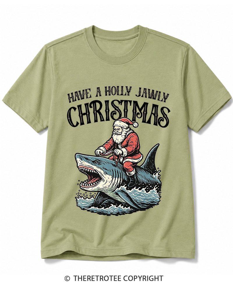 TheRetroTee Have A Holly Jawly Christmas 1960s Cotton T-Shirt