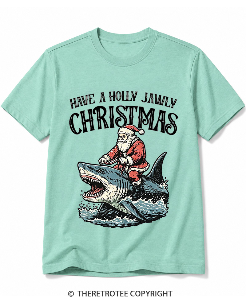 TheRetroTee Have A Holly Jawly Christmas 1960s Cotton T-Shirt