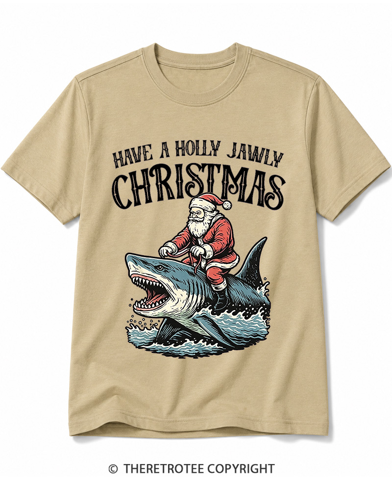 TheRetroTee Have A Holly Jawly Christmas 1960s Cotton T-Shirt