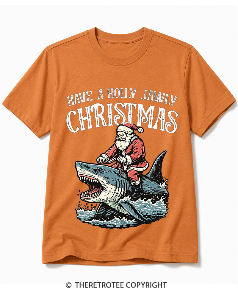 TheRetroTee Have A Holly Jawly Christmas 1960s Cotton T-Shirt
