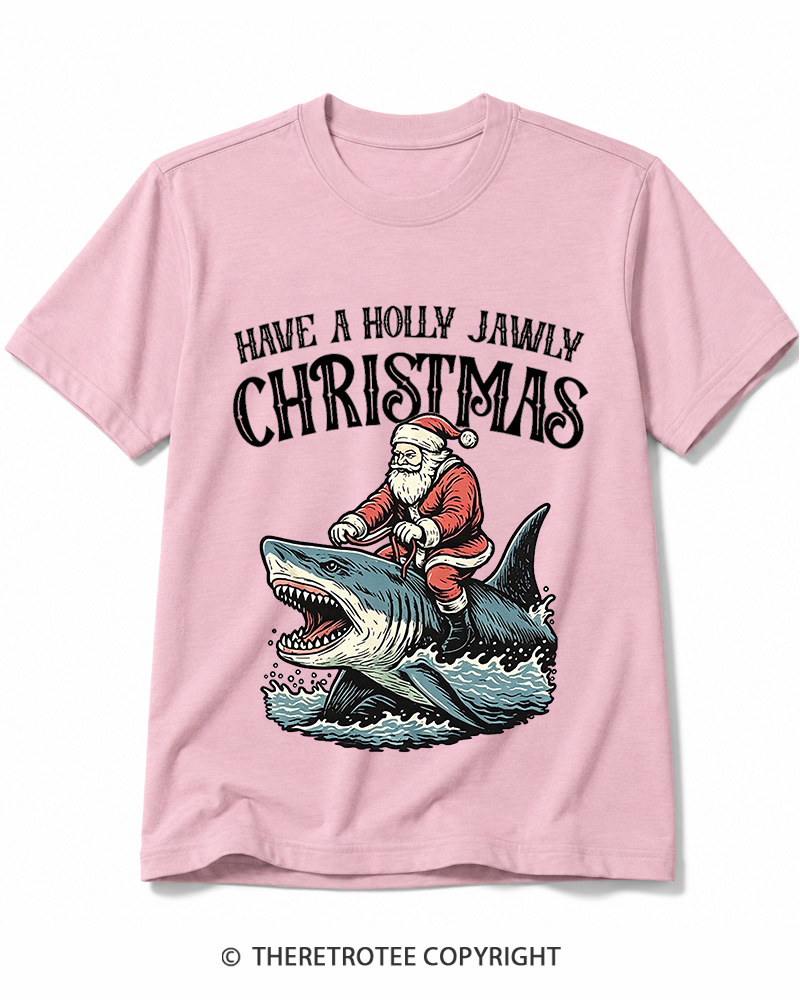 TheRetroTee Have A Holly Jawly Christmas 1960s Cotton T-Shirt