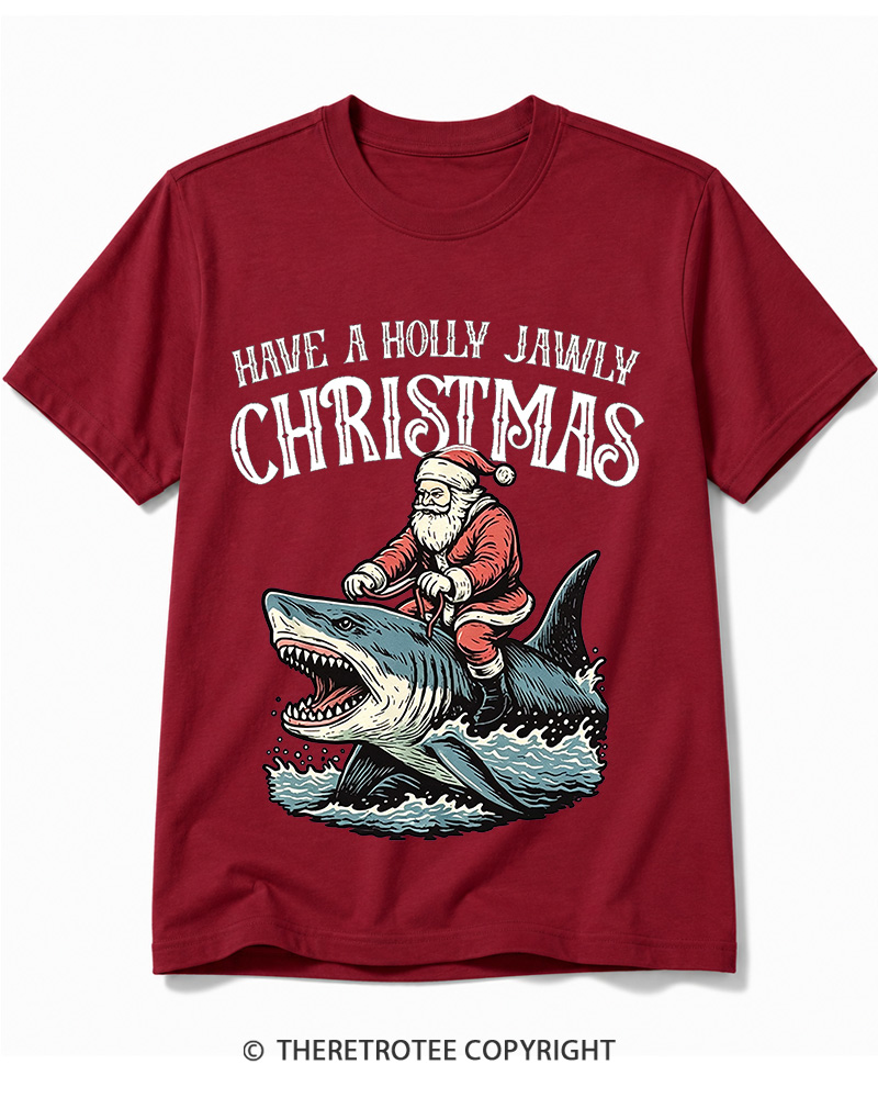 TheRetroTee Have A Holly Jawly Christmas 1960s Cotton T-Shirt