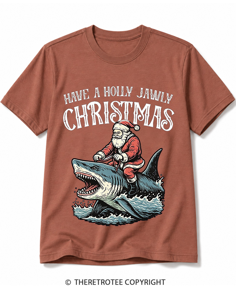 TheRetroTee Have A Holly Jawly Christmas 1960s Cotton T-Shirt