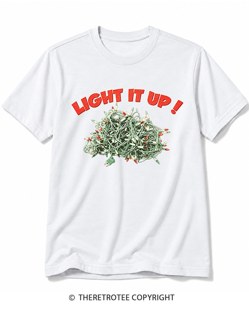 TheRetroTee Light It Up! 1990s Cotton T-Shirt