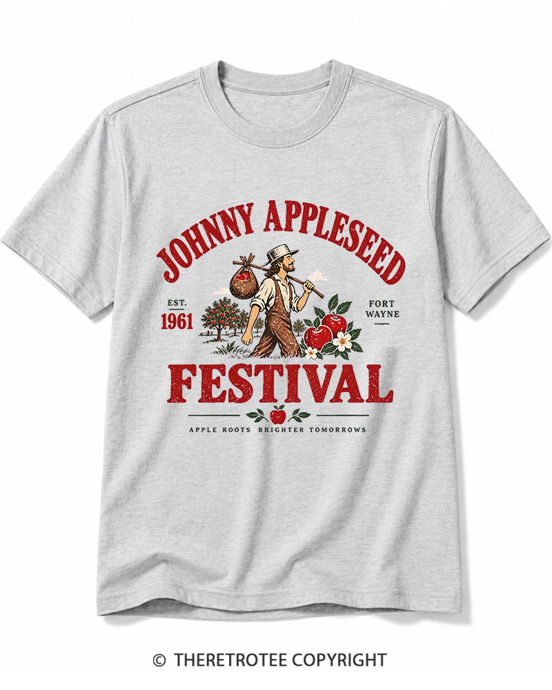 TheRetroTee 1961 Johnny Appleseed Festival Cotton T-Shirt