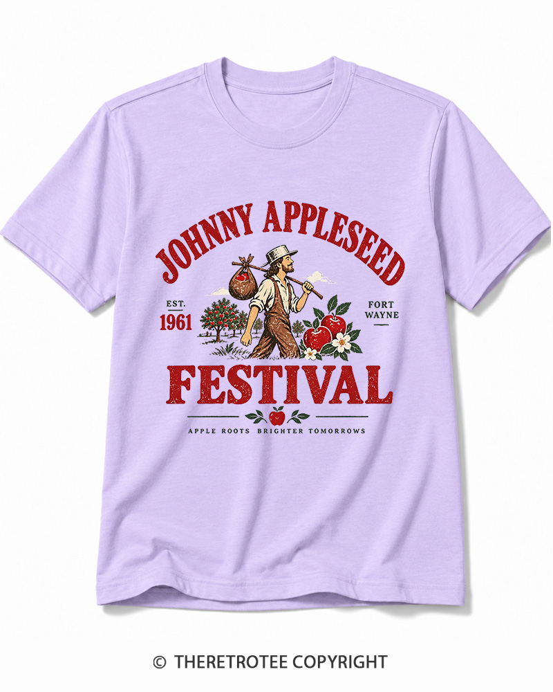 TheRetroTee 1961 Johnny Appleseed Festival Cotton T-Shirt