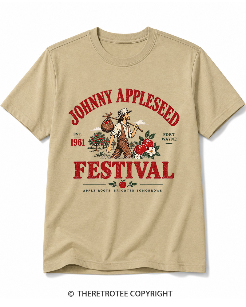 TheRetroTee 1961 Johnny Appleseed Festival Cotton T-Shirt