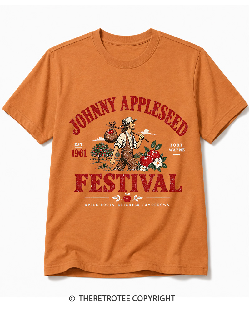 TheRetroTee 1961 Johnny Appleseed Festival Cotton T-Shirt