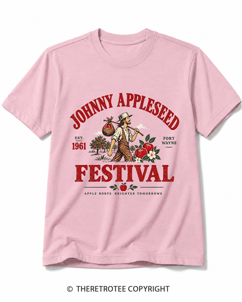 TheRetroTee 1961 Johnny Appleseed Festival Cotton T-Shirt