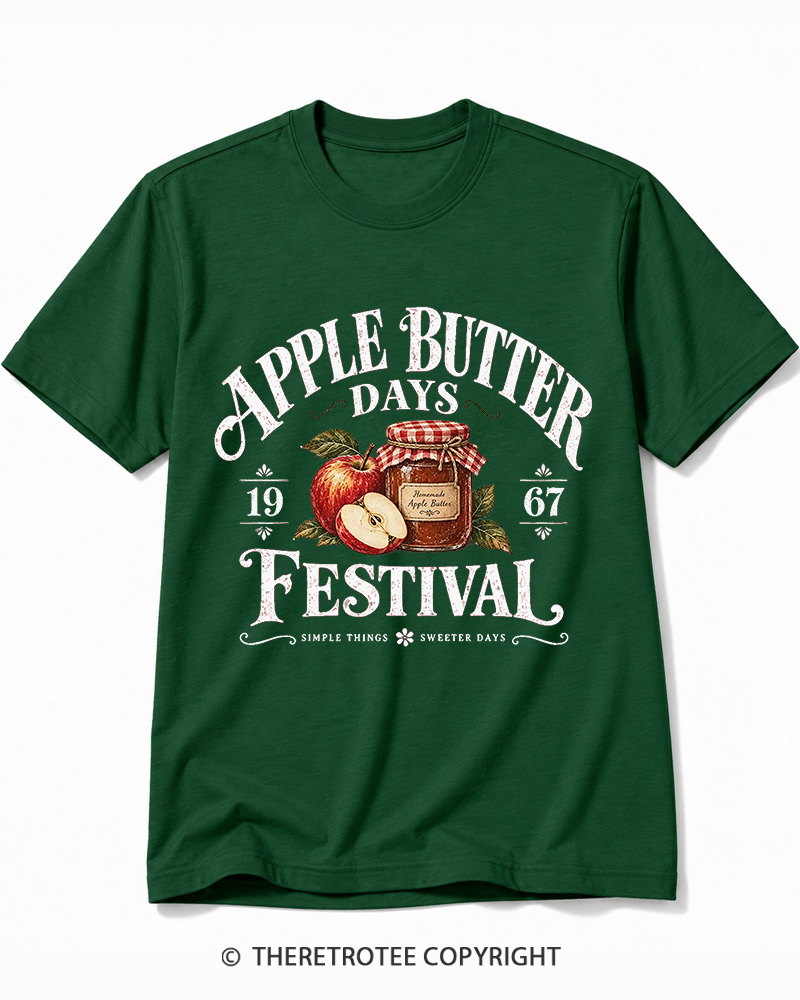 TheRetroTee 1967 Vintage Apple Butter Graphic Cotton T-Shirt
