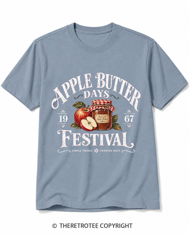 TheRetroTee 1967 Vintage Apple Butter Graphic Cotton T-Shirt