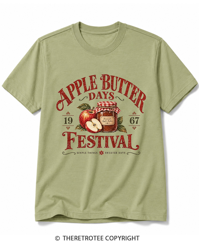 TheRetroTee 1967 Vintage Apple Butter Graphic Cotton T-Shirt