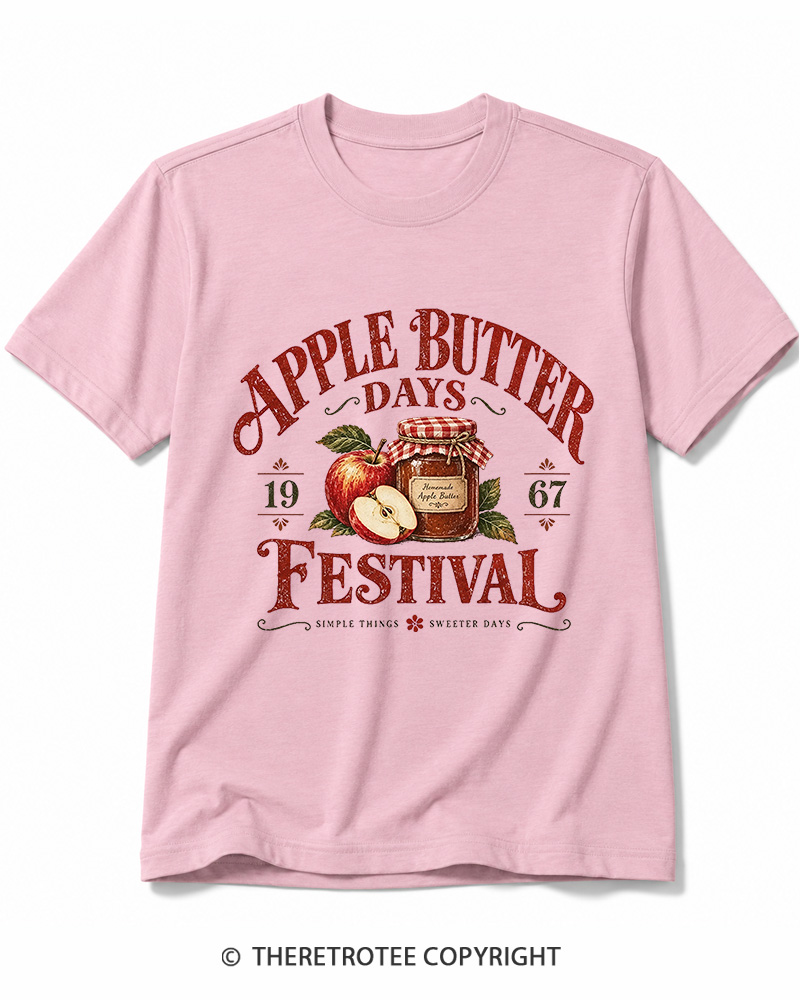 TheRetroTee 1967 Vintage Apple Butter Graphic Cotton T-Shirt